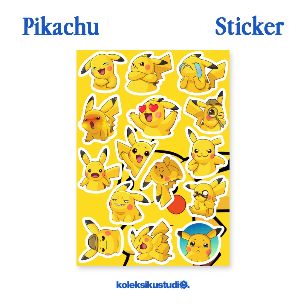 

Stiker Pikachu Sticker Kartun Cartoon Aesthetic Lucu Stiker HP Laptop