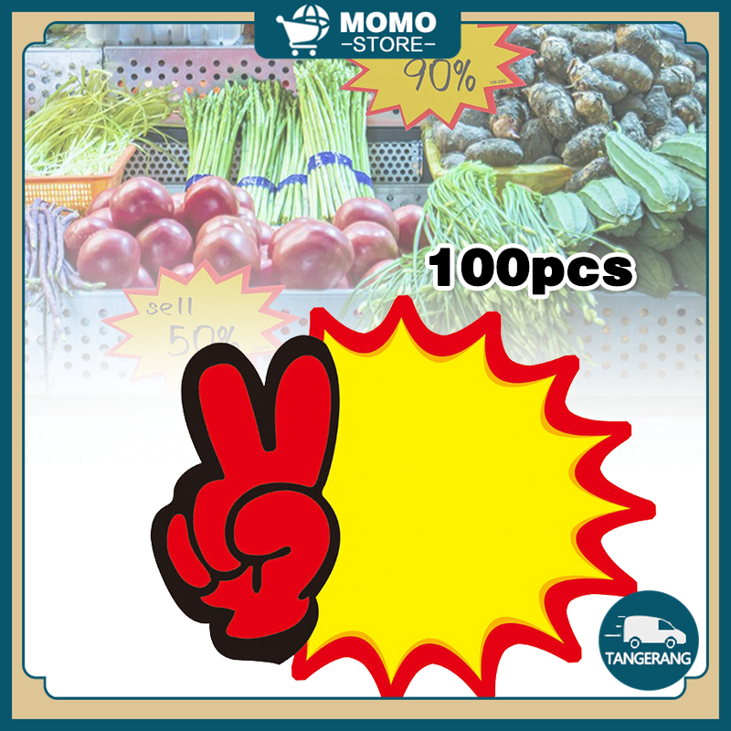 

100PCS Pop Card Promo 13x17cm Kertas Harga Promo Tulisan Sale Kartu Promosi