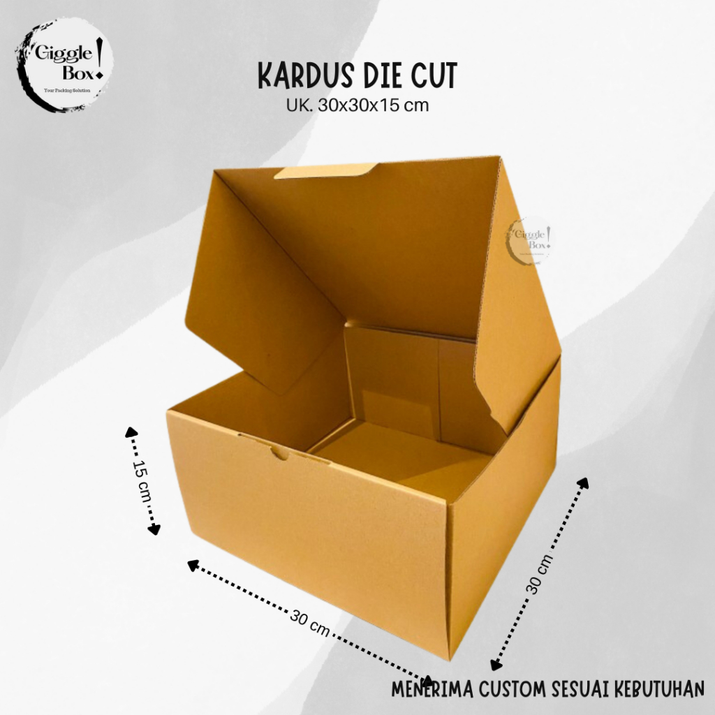 

KARDUS DIE CUT POLOS BARU UKURAN 30x30x15 CM