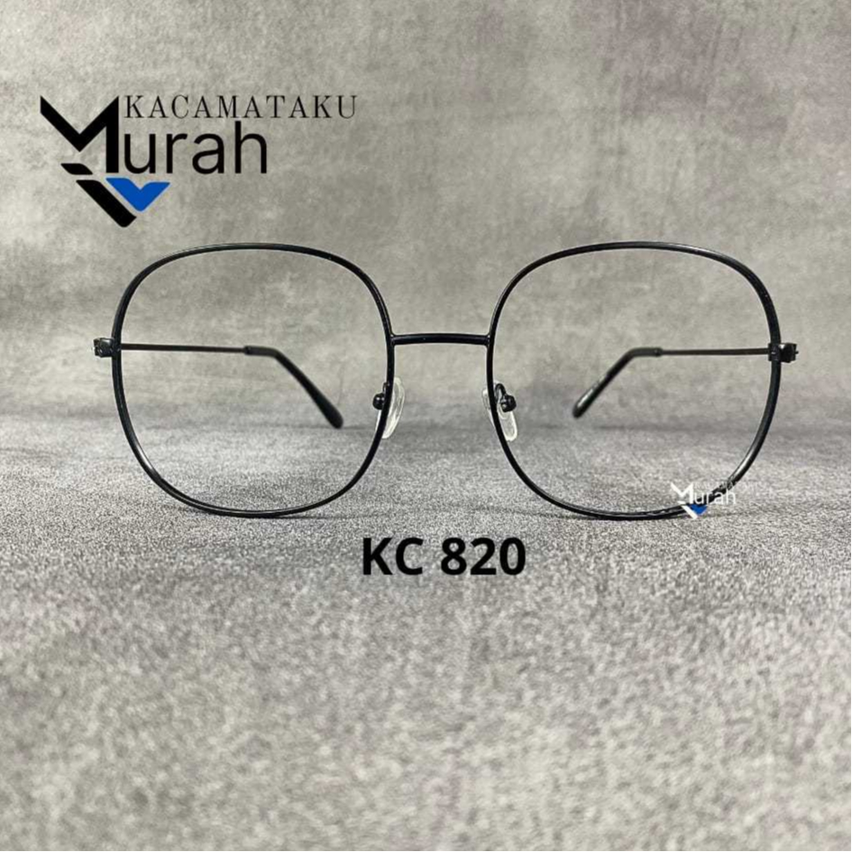 Kacamata Oval Frame Pria Wanita Korea / Bulat Tipis  / KC 820