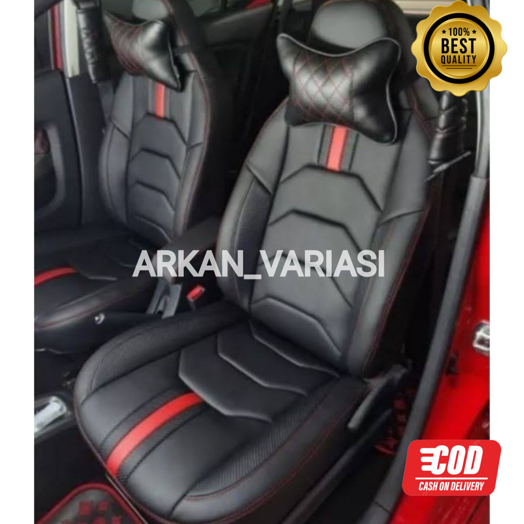 Sarung jok mobil brio satya 2016 - 2023 cover jok mobil brio fullset 2 baris bahan oscar