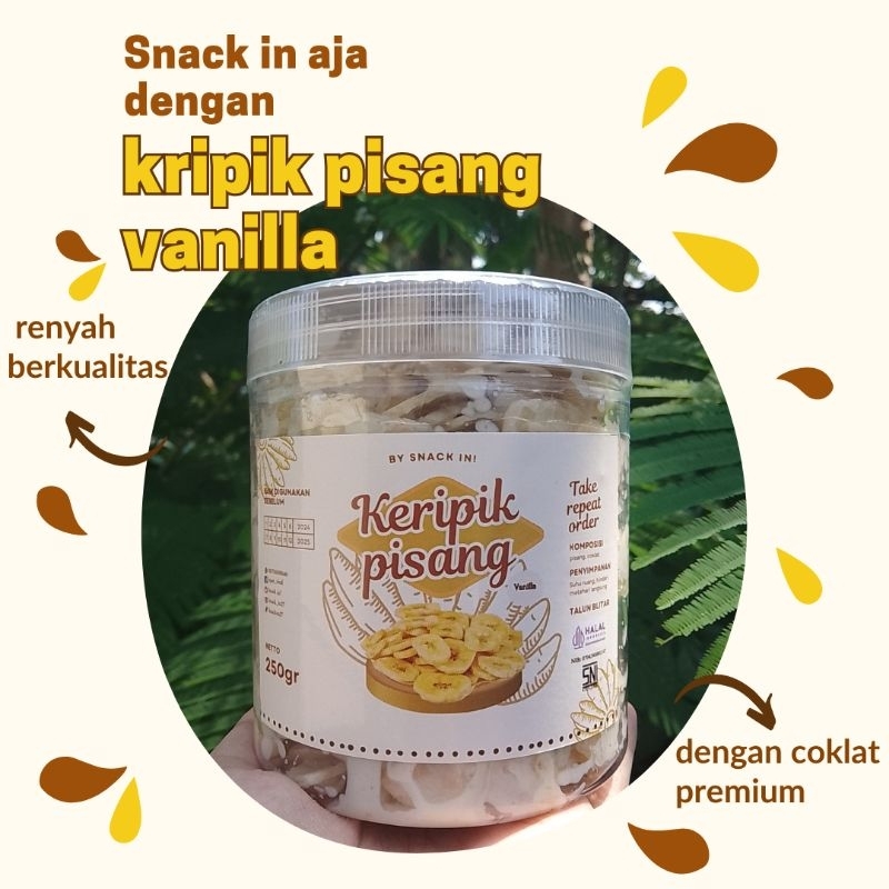 

Snack in! keripik pisang vanilla 250gr-400gr||Blitar