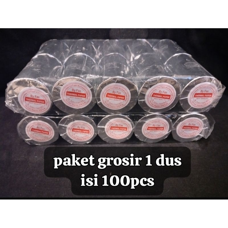 

Kertas kasir thermal Edc 58/57x40 paket 100 Roll(1 Dus)