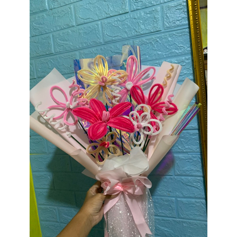 bouquet kawat bulu/ buket kawat bulu