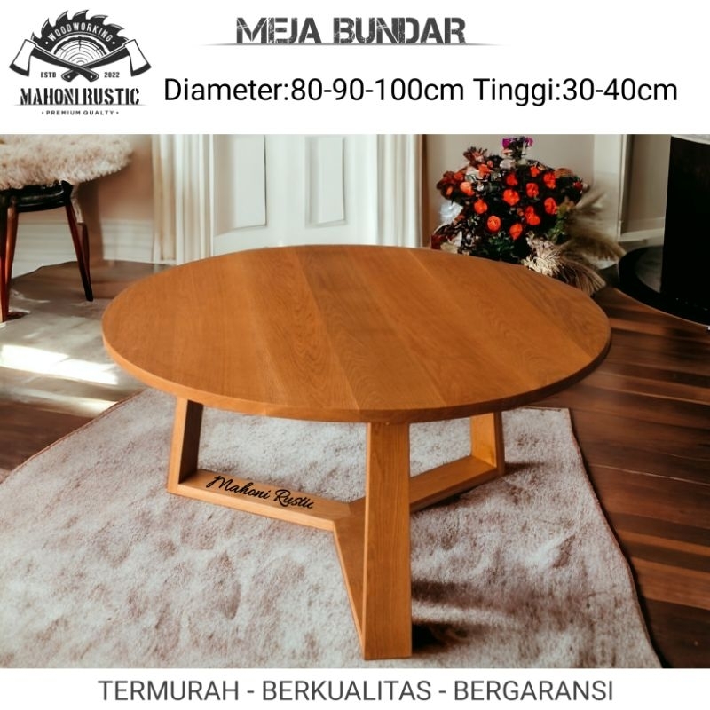 Meja Bundar Bulat meja lesehan minimalis   SIZE L