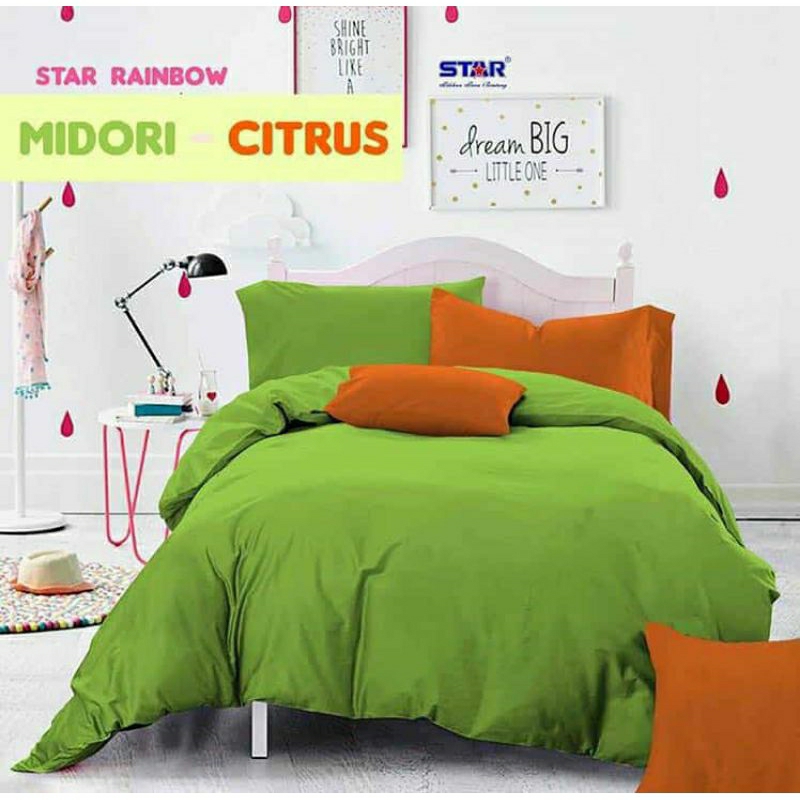 STAR Kain Sprei Katun CVC Polos CITRUS
