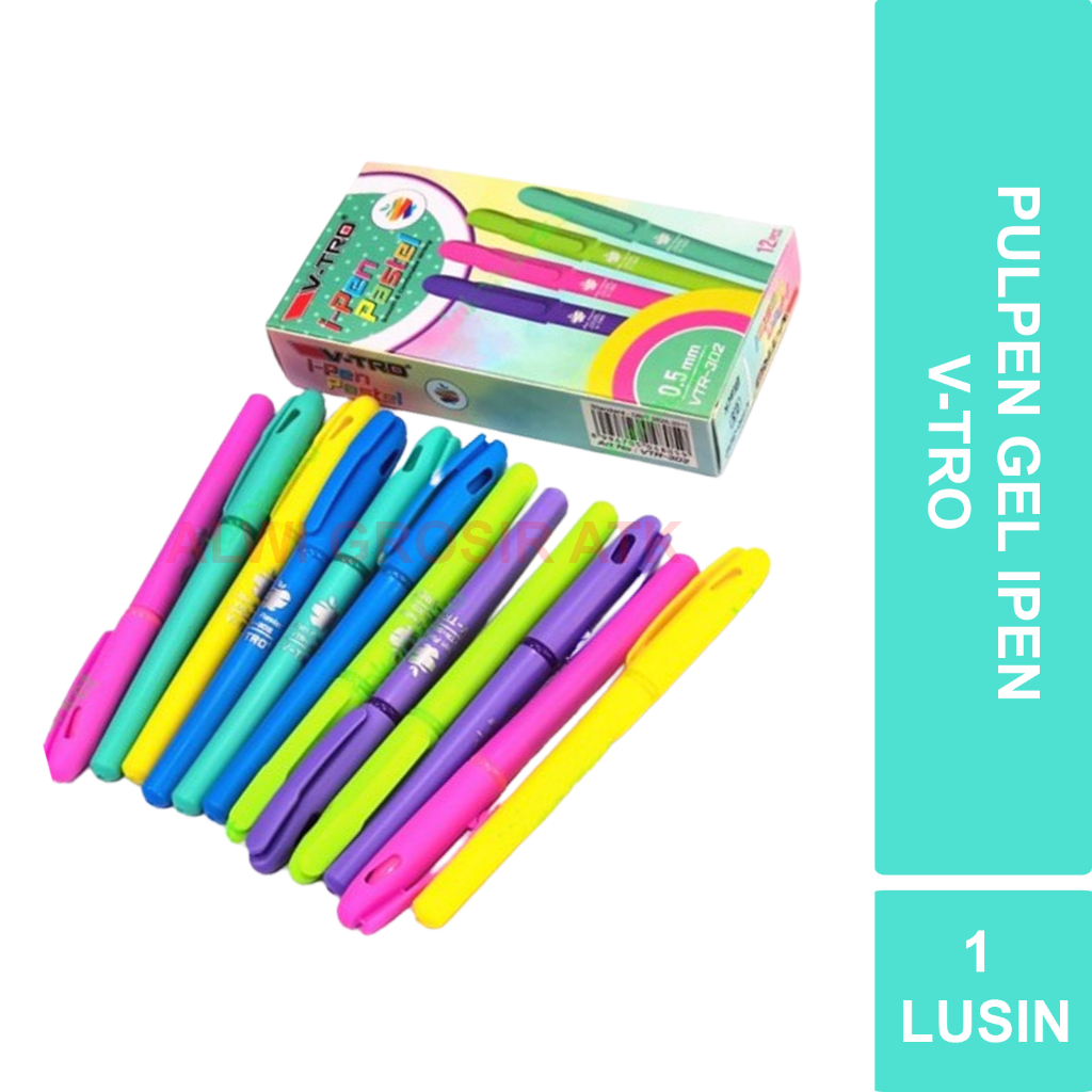 

PULPEN GEL V-TRO IPEN PASTEL | 12 PCS