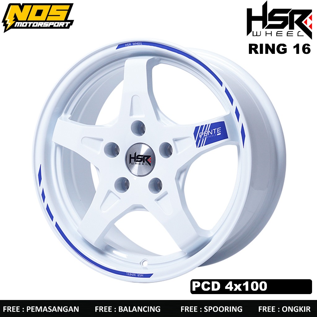 Velg mobil reborn, brv, apv, hsr pente ring 16 lubang 5 warna putih,hitam dll