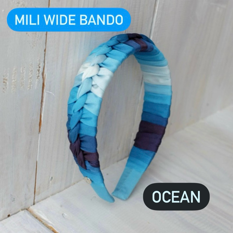 Handmadepita x Mmehuillet - MILI WIDE BANDO - OCEAN