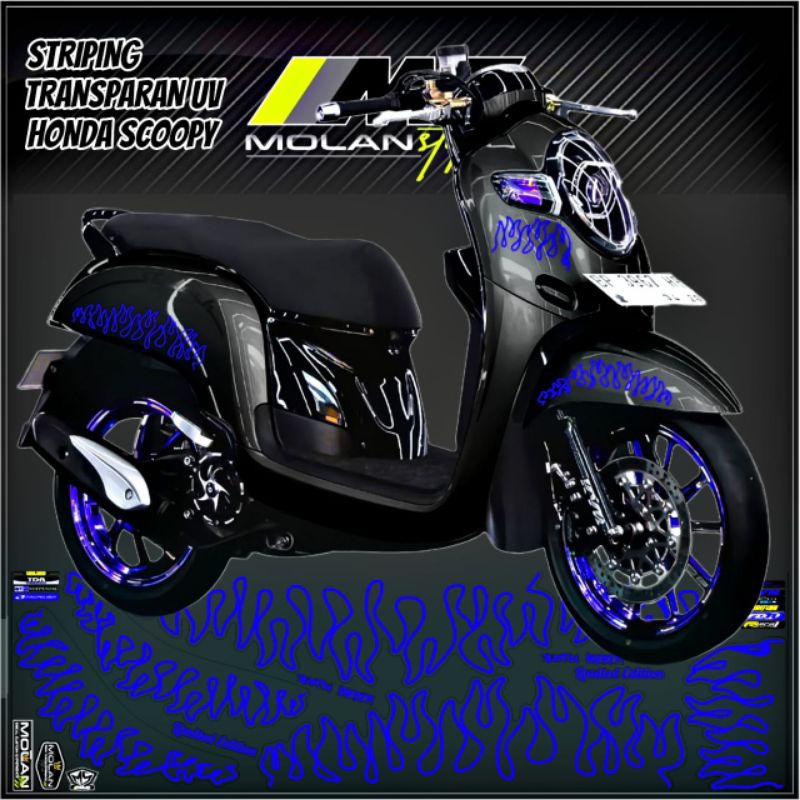 Decal Sticker Striping Variasi Transparan Uv Scoopy Api New Scoopy Api Scoopy Karbu Api Scoopy Fi Ap