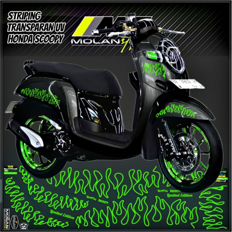 Decal Sticker Striping Variasi Transparan Uv Scoopy Api New Scoopy Api Scoopy Karbu Api Scoopy Fi Ap
