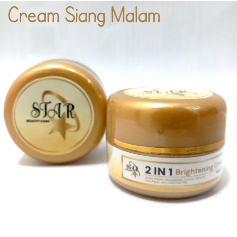 Cream Brightening 2in1 Siang Malam krim star BPOM Terlaris