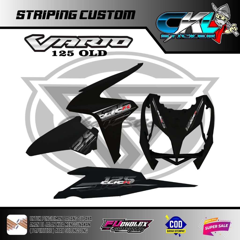 STRIPING VARIASI HONDA VARIO 125 OLD STIKER CUSTOM