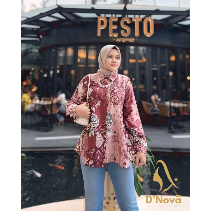 Viora Blouse || Atasan Wanita Premium || Dior Silk