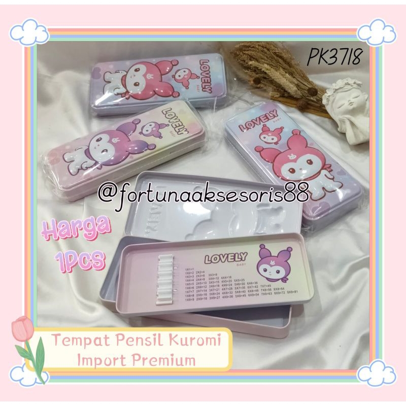 

KOTAK PENSIL FANCY IMPORT BAHAN TEBAL / TEMPAT PENSIL KUROMI 2TINGKAT / TEMPAT PENSIL LUCU FREE PERKALIAN / CUTE KUROMI PENCIL CASE / PK3718