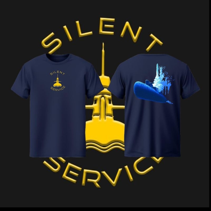 Kaos US ARMY T Shirt Military Design "US SUBMARINE SILENT SERVICE"