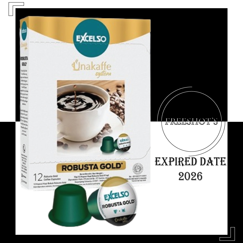 

Excelso Unakaffe Kopi Kapsul Robusta Gold (1 Box 12 Capsule)