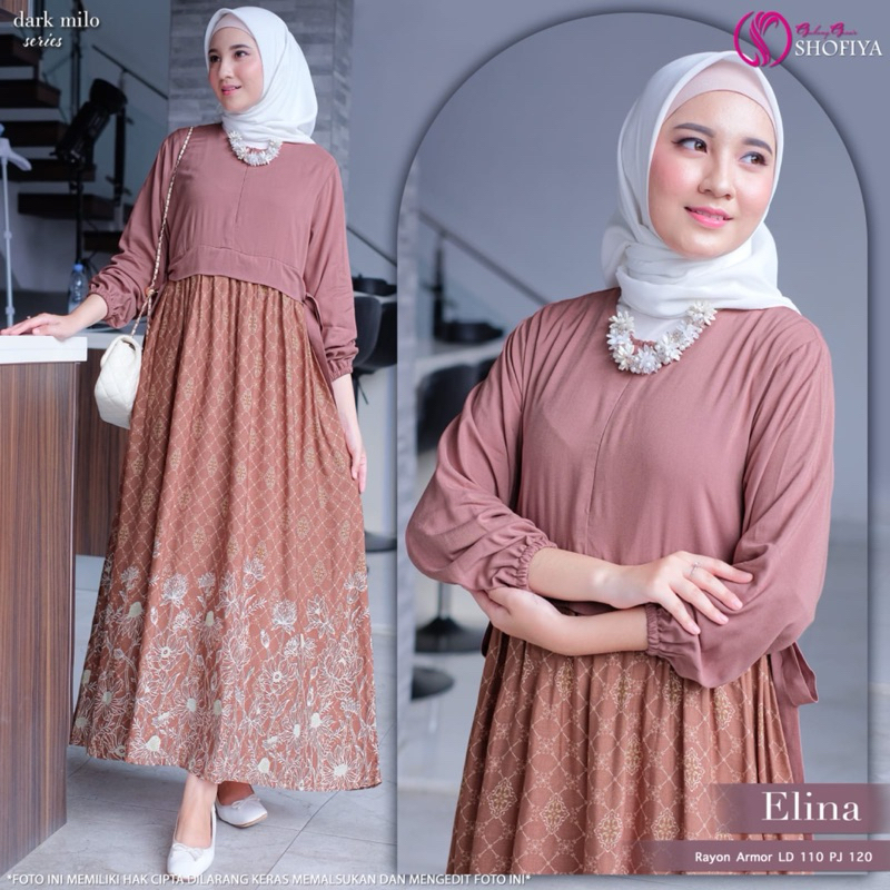 Elina midi shofiya / Gamis Elina Shofiya / Midi series / Elina midi series / rayon midi / elina shof