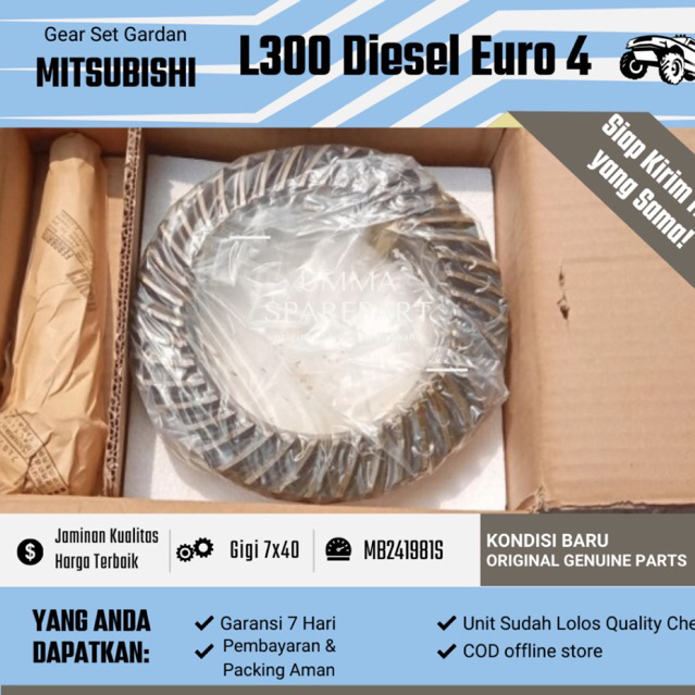 Gardan Mitsubishi L300 Diesel Euro 4 Gear Set Baru Onderdil Mobil Gigi 7x40 MB241981S