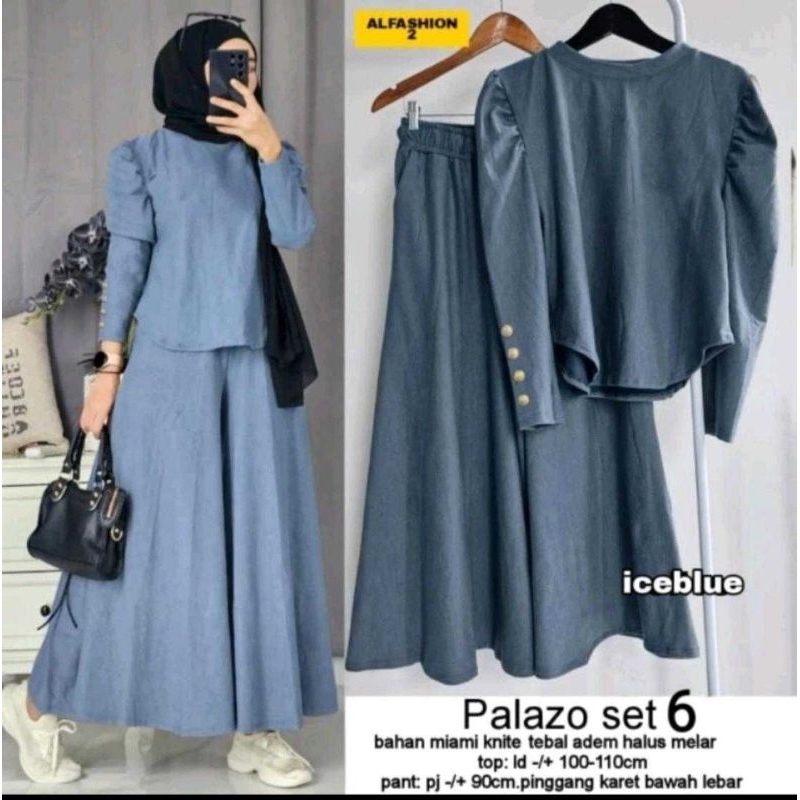 SET PALAZO / SET KULOT WANITA / SETELAN KULOT / SET KULOT CRINKLE VI