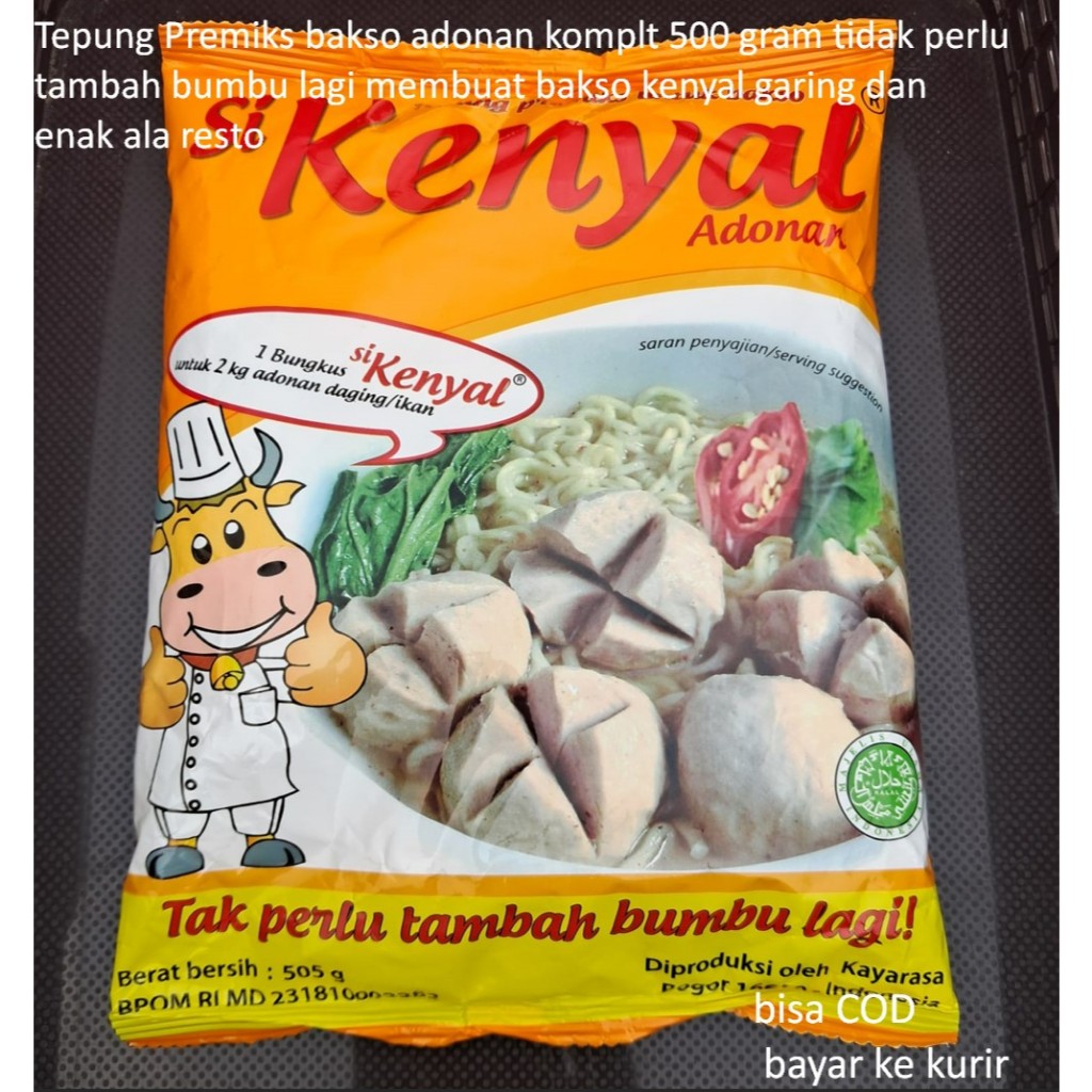 

Tepung Premiks bakso adonan komplt 500 gram tidak perlu tambah bumbu lagi membuat bakso kenyal garing dan enak ala resto