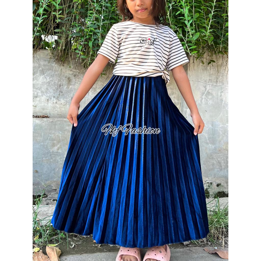 ROK PLISKET BLUDRU ANAK ROK BLUDRU ANAK PANJANG ROK BLUDRU ANAK USIA 6-12 THN ROK BLUDRU ANAK SD-SMP