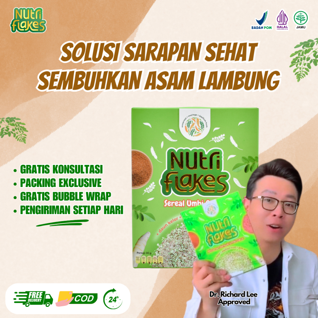 

NUTRIFLAKES - Sarapan Sehat Untuk Menyembuhkan Asam Lambung Secara Bertahap