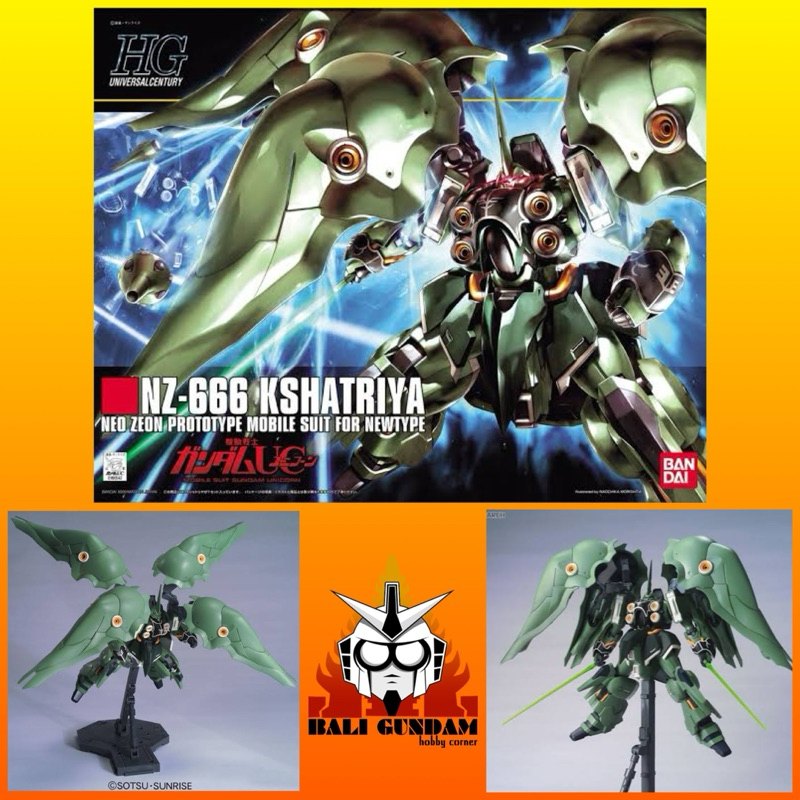 HG 1/144 NZ-666 KSHATRIYA Bali Gundam Hobby Corner Bandai Original