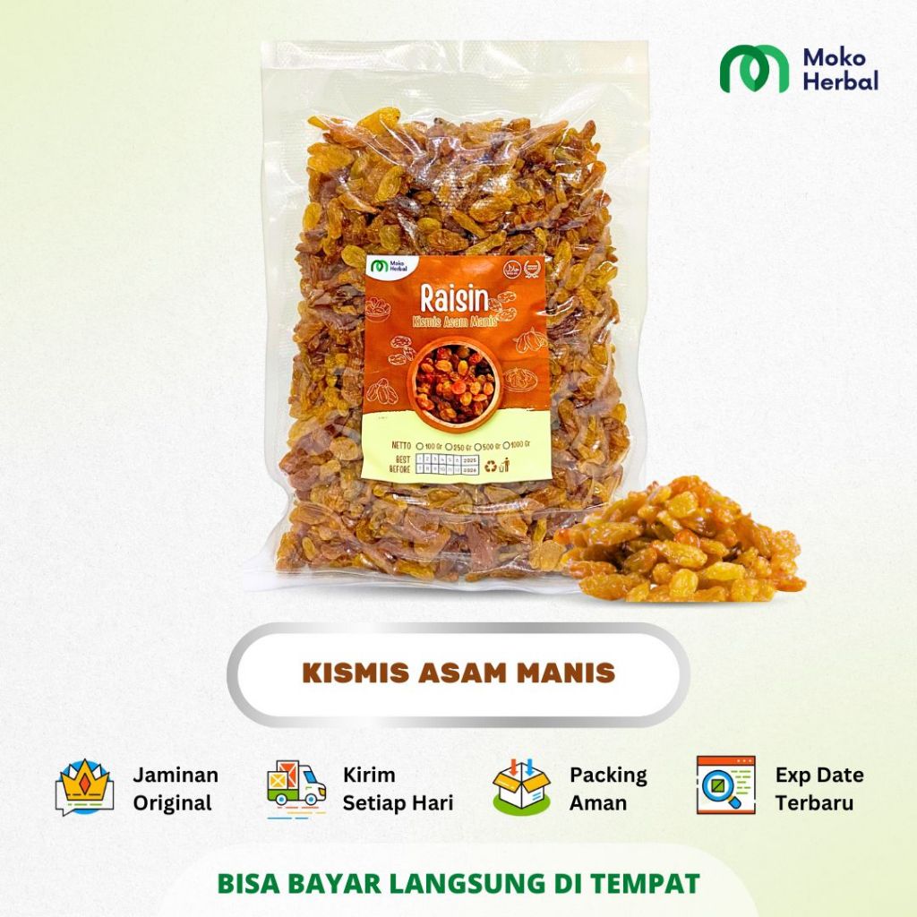 

Kismis Asam Manis 1Kg Golden Raisin Jumbo Premium