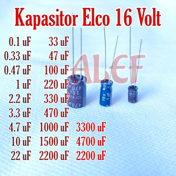 5-40Pcs kapasitor elco 16 volt 0.1 uF 0.33 uF 0.47 uF 1 2.2 3.3 4.7 uF 10 22 33 47 100 220 330 470 1