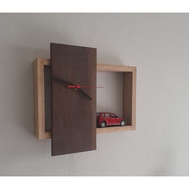 Jam Dinding Persegi Panjang /Jam Dinding Dari Kayu Multifungsi /Jam Dinding Aesthetic