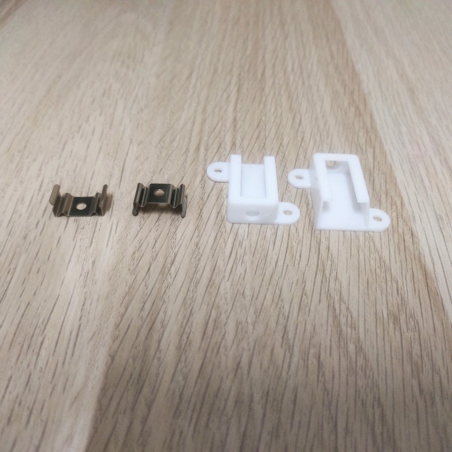 sparepart aluminium u Channel LED Strip klip besi end cap clip besi