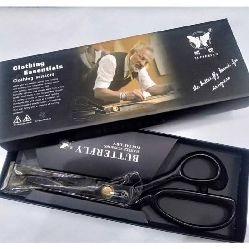 

ORIGINAL Gunting Bahan Kain Butterfly Baja Hitam 8 / 9 / 10 Inch
