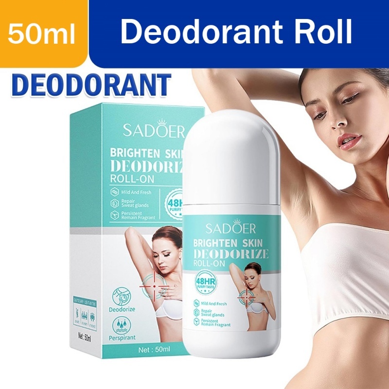 

SADOER AntiPerspirant Brighten Skin Deodorant Roll On 50ml - Deodoran Solusi Ketiak Bau dan Keringat