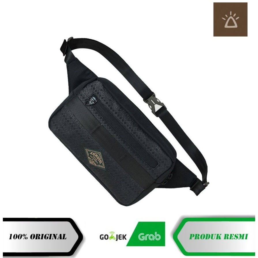 Tas Selempang Ammossi Waist Bag Fleet - Black