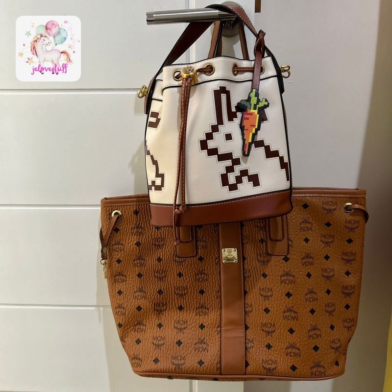 Pesanan Kak Diani - Tote MCM mirror Large  & TB Bucket Rabbit Serut