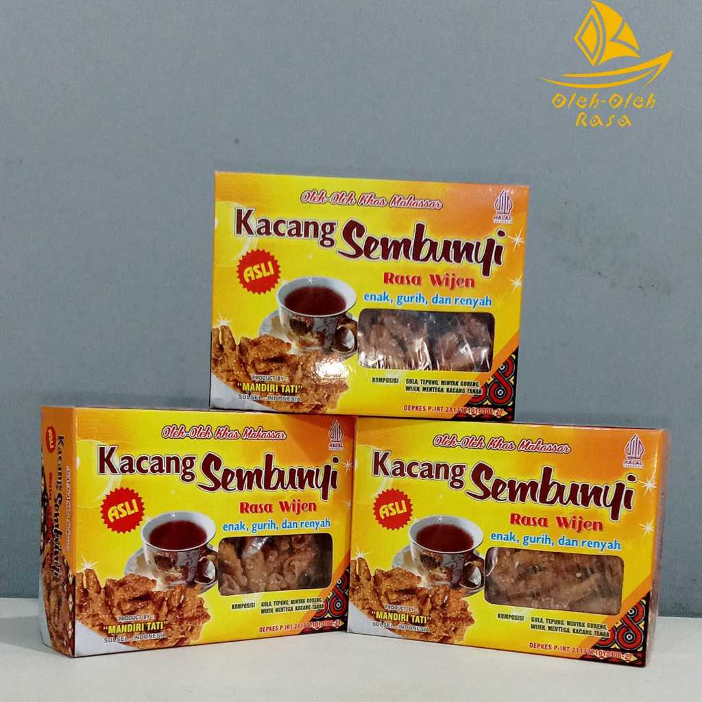 

KACANG SEMBUNYI TATI | OLEH-OLEH KHAS MAKASSAR KACANG SEMBUNYI