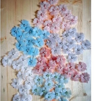 Bunga solder/Bunga aplikasi/Bunga organza/Bunga  3D