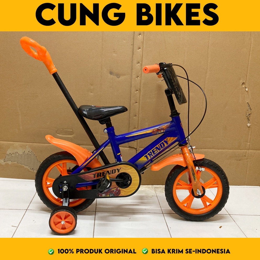 Sepeda Anak BMX 12 Inch Atlantis Trendy TR 757 EVA stir dorongan ban mati v R6M7