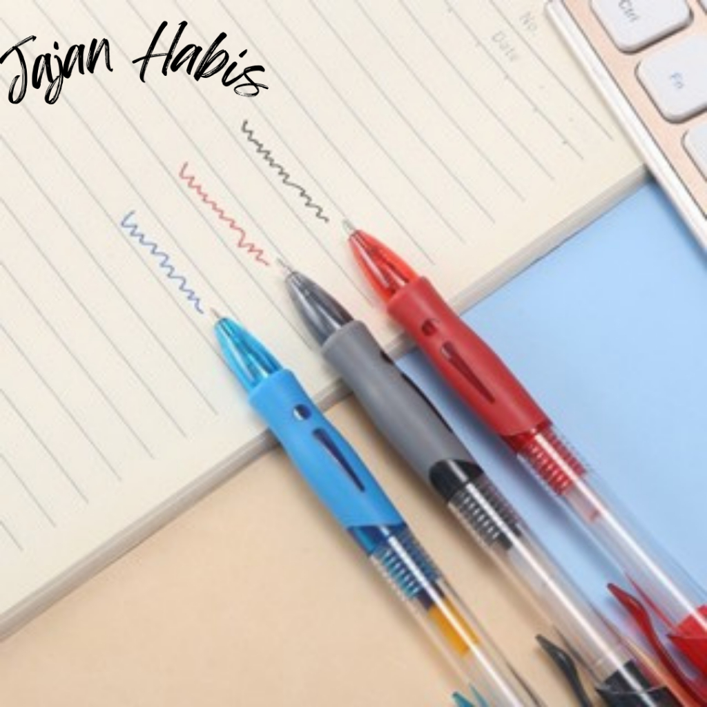 

JABIS Pulpen Gel Ink 0.5mm Standar Pulpen Alat Tulis Kantor Sekolah Pena Pen Pencet Tinta Cair