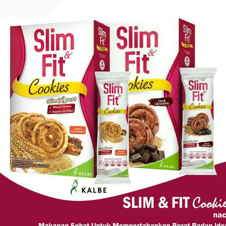 

KODE PRODUK YALI96557 Slimfit slim fit Slim and Fit cookies dark chocolate raisin cinamon DIET 1x22 gram Best