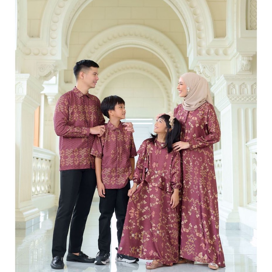 READY STOK ELYSIA SERIES Dress  Tunik  Sarimbit Keluarga  Family Set  Edisi Lebaran  Gamis Tunik Wan