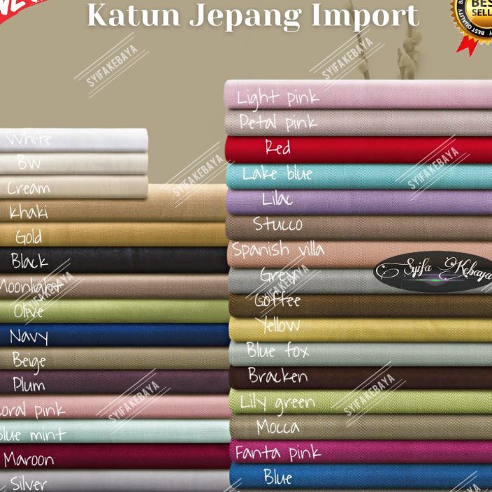 D2289 Kain katun jepang kain katun jepang polos premium bahan katun jepang import