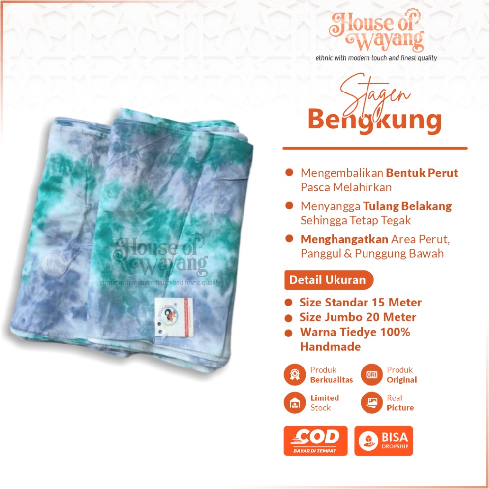 Paling Sesuai Stagen Bengkung Ibu Melahirkan Pengecil Perut Korset Pelangsing 15 Meter Instan Elasti