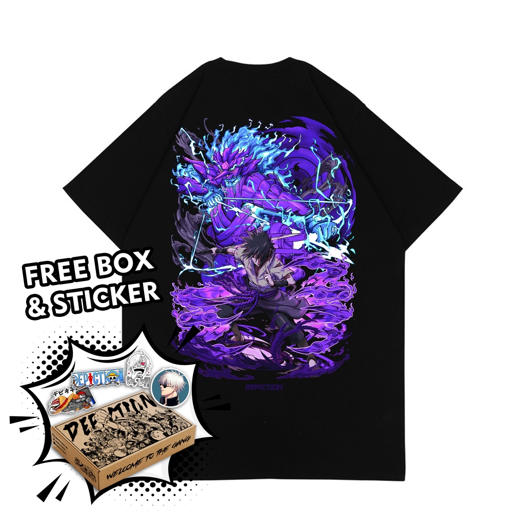 T-SHIRT KAOS ANIME UCHIHA SASUKE PERFECT SUSANOO
