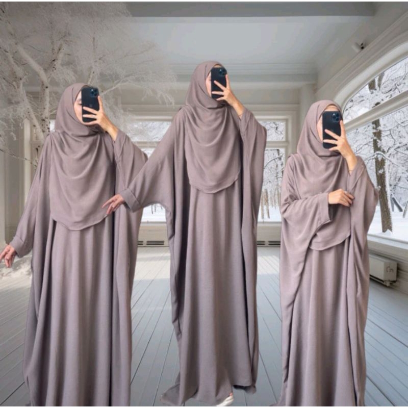 Ganesha dari HASYBIL GAMIS ABAYA/ GAMIS UMROH/ GAMIS SAUDI/ BUSUI/ TANGAN BETTWING dengan PASHMINA O