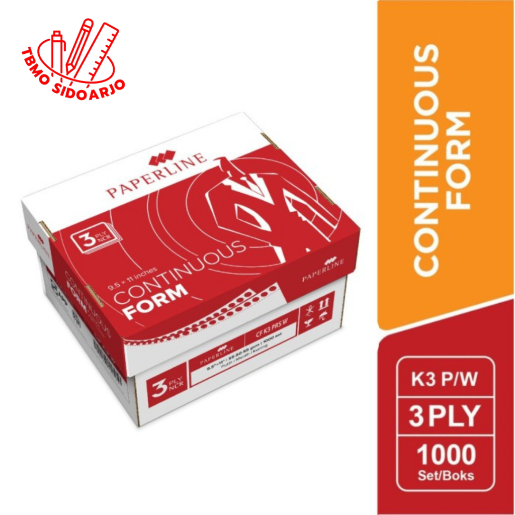 

TBMO Continuous Form Paperline 3ply 9,5'x11' Full Warna