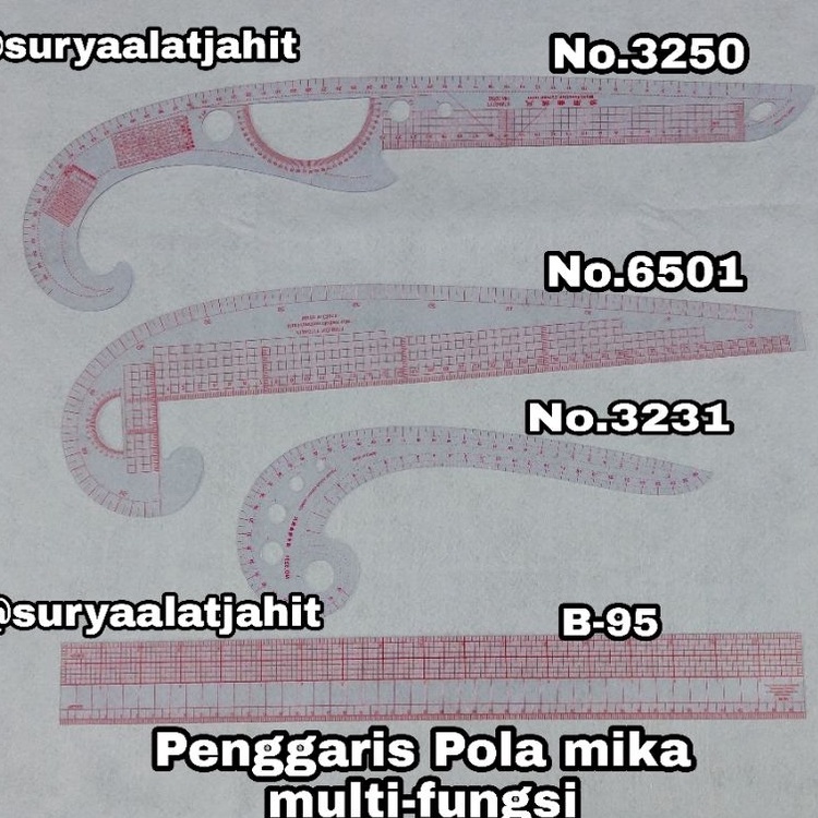 

Penggaris Mika 1set4macam 325 6513231B95 rp584pcs