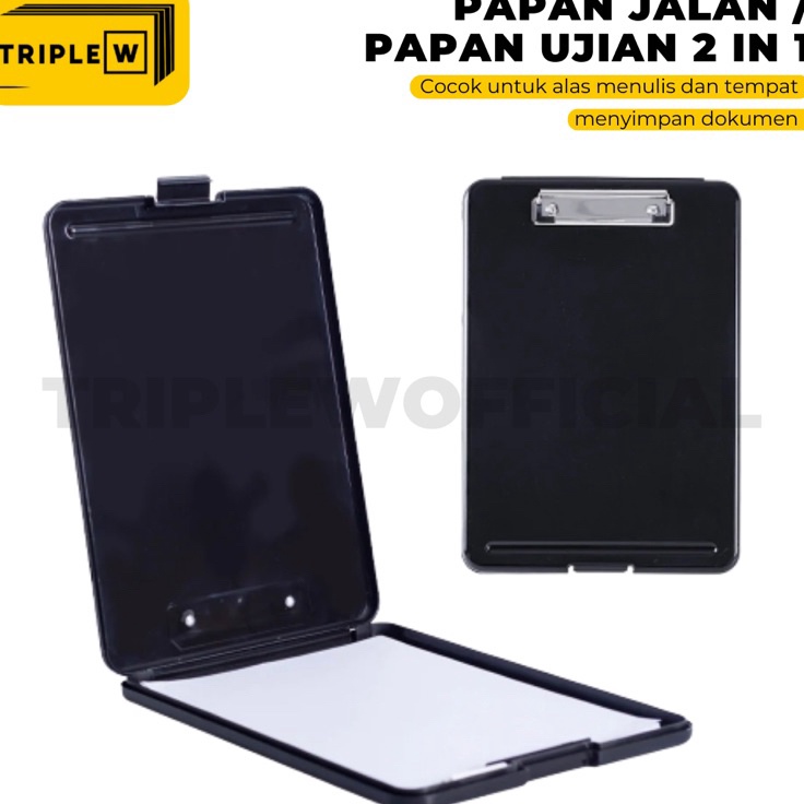 

Triple W 2 in 1 Clipboard Storage Alas Papan Ujian Jalan Tulis Clip
