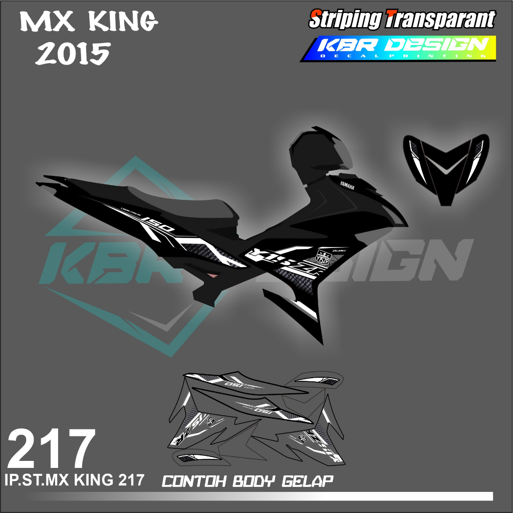 MX KING 150 2015 (COD) STIKER STRIPING MOTOR YAMAHA MX KING HOLOGRAM DAN TRANSPARAN